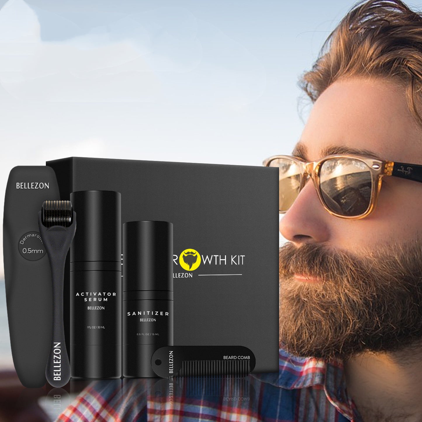 Beard Growth Liquid Beard Care Set - Beard Care